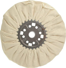 Divine Brothers - 14" Diam x 1/2" Thick Unmounted Buffing Wheel - Ventilated Bias Cut, 1-1/4" Arbor Hole - Best Tool & Supply