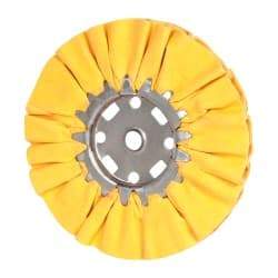 Divine Brothers - 8" Diam x 1/2" Thick Unmounted Buffing Wheel - Ventilated Bias Cut, 1/2" Arbor Hole - Best Tool & Supply