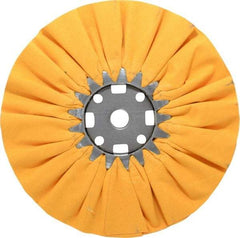 Divine Brothers - 10" Diam x 1/2" Thick Unmounted Buffing Wheel - Ventilated Bias Cut, 3/4" Arbor Hole - Best Tool & Supply