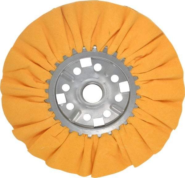 Divine Brothers - 12" Diam x 1/2" Thick Unmounted Buffing Wheel - Ventilated Bias Cut, 1-1/4" Arbor Hole - Best Tool & Supply