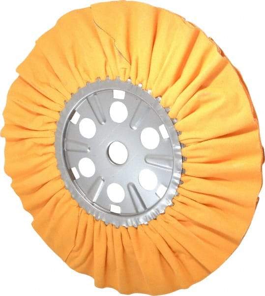 Divine Brothers - 16" Diam x 1/2" Thick Unmounted Buffing Wheel - Ventilated Bias Cut, 1-1/4" Arbor Hole - Best Tool & Supply