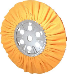 Divine Brothers - 16" Diam x 1/2" Thick Unmounted Buffing Wheel - Ventilated Bias Cut, 1-1/4" Arbor Hole - Best Tool & Supply