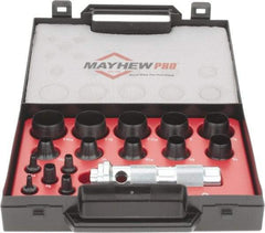 Mayhew - 16 Piece, 1/8 to 1-3/16", Hollow Punch Set - Comes in Plastic Case - Best Tool & Supply