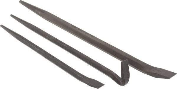 Mayhew - 3 Piece Line-Up & Rolling Head Pry Bar Set - Includes 14, 16 & 20" Lengths - Best Tool & Supply