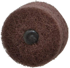 Standard Abrasives - 2" Diam, Medium Mounted Scrubber Buffing Wheel - 3 Ply, Very Fine Grade, 1/4" Shank Diam, 12,000 RPM - Best Tool & Supply