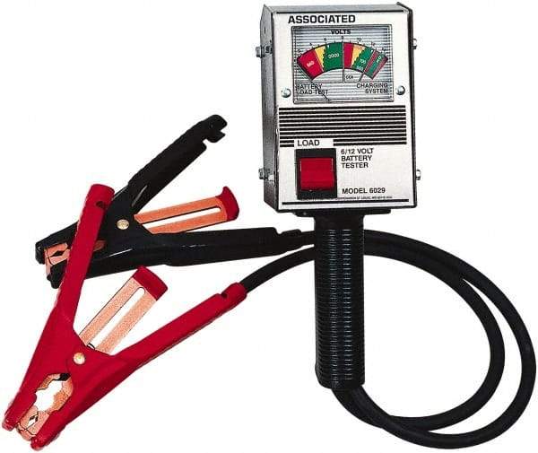 Associated Equipment - 6/12 Volt Battery Load Tester - 400 to 1,000 CCA Range, 2' Cable - Best Tool & Supply