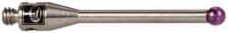 Renishaw - 0.0787 Inch Ball Diameter, Stainless Steel Stem, M2 Thread, Ruby Point Ball Tip CMM Stylus - 0.5512 Inch Working Length, 0.05 Inch Stem Diameter, 0.7874 Inch Overall Length - Best Tool & Supply