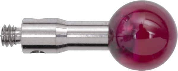 Renishaw - 0.2362 Inch Ball Diameter, Stainless Steel Stem, M2 Thread, Ruby Point Ball Tip CMM Stylus - 0.3937 Inch Working Length, 0.0984 Inch Stem Diameter, 0.3937 Inch Overall Length - Best Tool & Supply