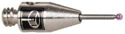 Renishaw - 0.0276 Inch Ball Diameter, Carbide Stem, M2 Thread, Ruby Point Ball Tip CMM Stylus - 0.1575 Inch Working Length, 0.0197 Inch Stem Diameter, 0.3937 Inch Overall Length - Best Tool & Supply