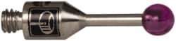 Renishaw - 0.0984 Inch Ball Diameter, Stainless Steel Stem, M2 Thread, Ruby Point Ball Tip CMM Stylus - 0.2559 Inch Working Length, 0.0394 Inch Stem Diameter, 0.3937 Inch Overall Length - Best Tool & Supply