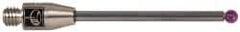 Renishaw - 0.0787 Inch Ball Diameter, Carbide Stem, M3 Thread, Ruby Point Ball Tip CMM Stylus - 0.8976 Inch Working Length, 0.0591 Inch Stem Diameter, 1.1811 Inch Overall Length - Best Tool & Supply