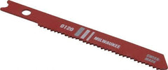 Milwaukee Tool - 2-3/4" Long, 18 Teeth per Inch, High Speed Steel Jig Saw Blade - Toothed Edge, 0.2813" Wide x 0.047" Thick, U-Shank - Best Tool & Supply