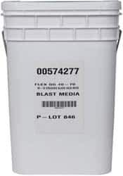 Made in USA - Coarse/Medium Grade Crushed Glass - 40 to 70 Grit, 50 Lb Pail - Best Tool & Supply