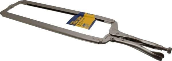 Irwin - 24" OAL C-Clamp Locking Pliers - 15-1/2" Jaw Depth, 12-1/2" Jaw Opening - Best Tool & Supply