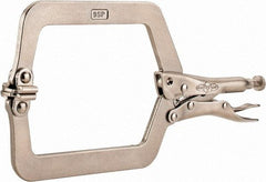 Irwin - 9" OAL C-Clamp Locking Pliers - 4-3/4" Jaw Depth, 4-1/2" Jaw Opening - Best Tool & Supply