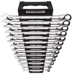 GearWrench - 13 Piece, 1/4" to 1", 12 Point Combination Wrench Set - Inch Measurement Standard, Chrome Finish, Comes in Tray - Best Tool & Supply