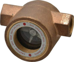 Dwyer - 3/8 Inch, Bronze Body Sight Flow Indicator - 125 Max psi, 3 Inch Overall Length, 200°F - Best Tool & Supply