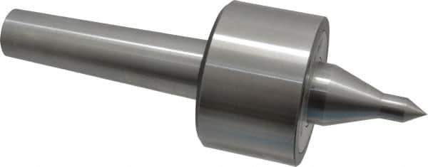 Riten - MT4 Taper Shank, 3" Head Diam 6,000 Lb Capacity Live Center - 4,000 Max RPM, 1-31/32" Head Length, 1/2" Point Diam, 2.2188" Point Len, 1,100 Lb Max Workpc, 8-5/8" OAL, 13/16" Long Tip, Long Point - Best Tool & Supply