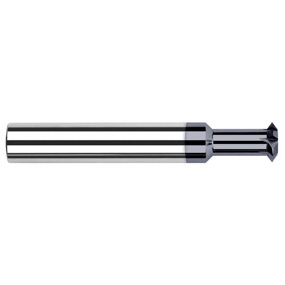 Harvey Tool - 1/4° 1/4" Cut Diam, 1/8" Cut Width, 1/4" Shank, Solid Carbide Double-Angle Cutter - Best Tool & Supply