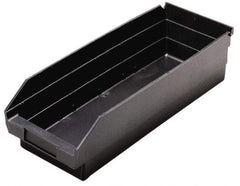 Quantum Storage - 17-7/8" Deep, Black Polypropylene Hopper Shelf Bin - 4" High x 6-5/8" Wide x 17-7/8" Long - Best Tool & Supply