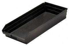 Quantum Storage - 23-5/8" Deep, Black Polypropylene Hopper Shelf Bin - 4" High x 11-1/8" Wide x 23-5/8" Long - Best Tool & Supply