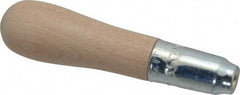 Lutz - 4" Long x 1" Diam File Handle - 1/8" Bore, 1-3/4" Deep, for Use with 3, 4, 5 & 6" Files - Best Tool & Supply