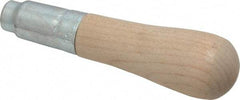 Lutz - 4-1/2" Long x 1-7/32" Diam File Handle - 11/64" Bore, 2" Deep, for Use with 6, 7 & 8" Files - Best Tool & Supply