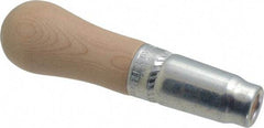 Lutz - 5-1/2" Long x 1-1/2" Diam File Handle - 5/16" Bore, 3-1/8" Deep, for Use with 12, 14 & 16" Files - Best Tool & Supply