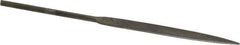 Value Collection - 6-1/4" Needle Precision Swiss Pattern Flat File - 6" Width Diam x 0.07" Thick, Handle - Best Tool & Supply