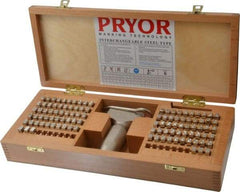 Pryor - 106 Piece, 1/4 Inch Character, Hardened Steel Type Set - 6 Character Capacity - Best Tool & Supply