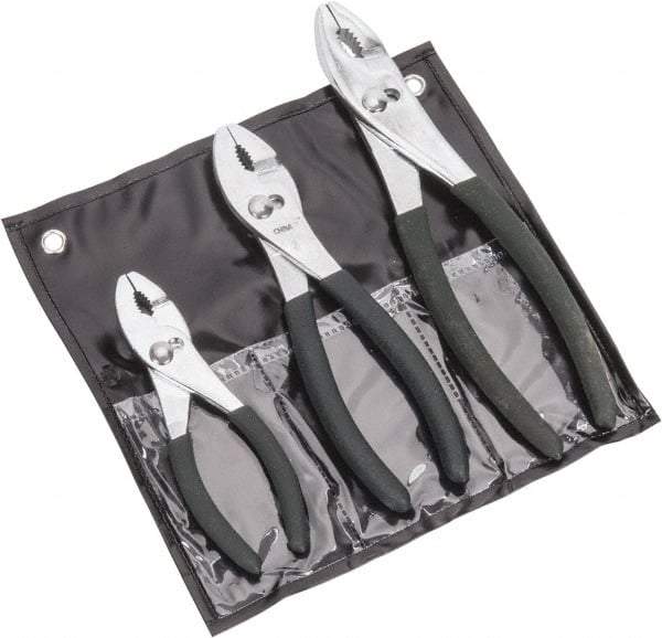 Value Collection - 3 Piece Slip Joint Plier Set - Comes in Plastic Pouch - Best Tool & Supply