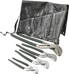 Value Collection - 4 Piece Tongue & Groove Plier Set - Comes in Plastic Pouch - Best Tool & Supply