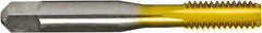 Made in USA - 5/16-18 UNC 2/3B 4 Flute TiN Finish High Speed Steel Straight Flute Standard Hand Tap - Bottoming, Right Hand Thread, 2-23/32" OAL, 1-1/8" Thread Length, H3 Limit, Oversize - Best Tool & Supply