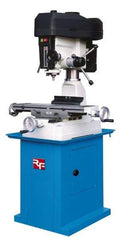 Rong Fu - 3 Phase, 16-3/8" Swing, Step Pulley Mill Drill Machine - 28-1/2" Table Length x 8-1/4" Table Width, 18-1/8" Longitudinal Travel, 6-1/4" Cross Travel, 12 Spindle Speeds, 1 hp, 230 Volts - Best Tool & Supply