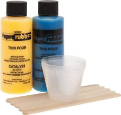 Flexbar - 130 ml Thin Pour Casting Material Kit - Thin Pour, 130 ml Kit, 1 Bottle of Base Material, 1 Bottle of Catalyst, 5 Measuring Cups, 10 Stirring Sticks - Best Tool & Supply