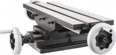 Interstate - 6" Table Width x 19 Table Length, 7-1/2" Cross Travel x 11" Longitudinal Travel, Slide Machining Table - 5" Overall Height, Two 9/16" Longitudinal T Slots, 10-1/2" Base Length x 8" Base Width - Best Tool & Supply