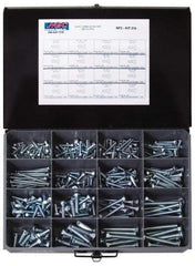 Value Collection - 384 Piece Steel Carriage Bolt - 1/4-20 to 1/2-13 Thread, Zinc Plated - Best Tool & Supply