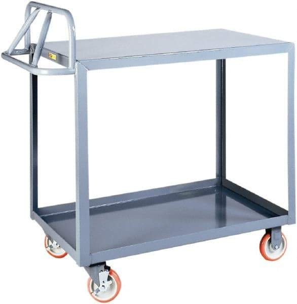 Little Giant - 1,200 Lb Capacity, 30" Wide x 53-1/2" Long x 42" High Shelf Cart - 2 Shelf, Steel - Best Tool & Supply