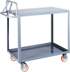 Little Giant - 1,200 Lb Capacity, 24" Wide x 53-1/2" Long x 42" High Shelf Cart - 2 Shelf, Steel - Best Tool & Supply