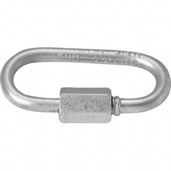 Campbell - Links; Type: Quick Link ; Chain Size (Inch): 3/8 ; Load Capacity (Lb.): 1,540 ; Material: Stainless Steel - Exact Industrial Supply