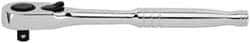 Stanley - 1/4" Drive Pear Head Ratchet - Chrome Finish, 8" OAL - Best Tool & Supply