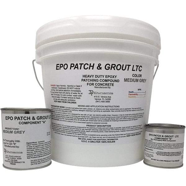 Made in USA - 2 Gal Concrete Repair/Resurfacing - Medium Gray, 25 Sq Ft Coverage, Epoxy Resin - Best Tool & Supply