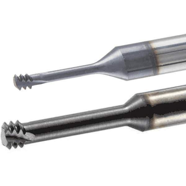 Iscar - M12x1.75 ISO, 0.354" Cutting Diam, 3 Flute, Solid Carbide Helical Flute Thread Mill - Internal Thread, 1.02" LOC, 3" OAL, 3/8" Shank Diam - Best Tool & Supply