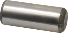 Made in USA - 1" Diam x 2-1/2" Pin Length Grade 8 Alloy Steel Standard Dowel Pin - Bright Finish, C 47-58 & C 60 (Surface) Hardness, 117,800 Lb (Single Shear), 235,600 Lb (Double Shear) Breaking Strength, 1 Beveled & 1 Rounded End - Best Tool & Supply