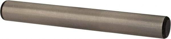 Made in USA - 3/8" Diam x 3" Pin Length Grade 8 Alloy Steel Standard Dowel Pin - Bright Finish, C 47-58 & C 60 (Surface) Hardness, 16,550 Lb (Single Shear), 33,100 Lb (Double Shear) Breaking Strength, 1 Beveled & 1 Rounded End - Best Tool & Supply