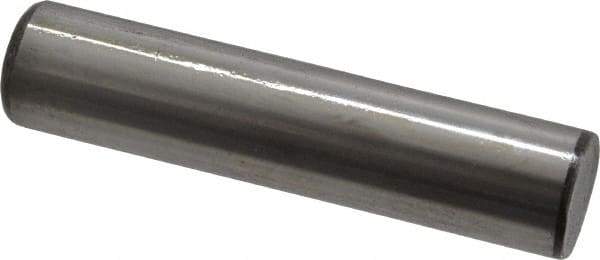 Made in USA - 1/2" Diam x 2-1/4" Pin Length Grade 8 Alloy Steel Standard Dowel Pin - Bright Finish, C 47-58 & C 60 (Surface) Hardness, 29,450 Lb (Single Shear), 58,900 Lb (Double Shear) Breaking Strength, 1 Beveled & 1 Rounded End - Best Tool & Supply