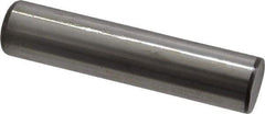 Made in USA - 1/2" Diam x 2-1/4" Pin Length Grade 8 Alloy Steel Standard Dowel Pin - Bright Finish, C 47-58 & C 60 (Surface) Hardness, 29,450 Lb (Single Shear), 58,900 Lb (Double Shear) Breaking Strength, 1 Beveled & 1 Rounded End - Best Tool & Supply