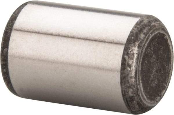 Made in USA - 1/2" Diam x 3/4" Pin Length Grade 8 Alloy Steel Standard Dowel Pin - Bright Finish, C 47-58 & C 60 (Surface) Hardness, 29,450 Lb (Single Shear), 58,900 Lb (Double Shear) Breaking Strength, 1 Beveled & 1 Rounded End - Best Tool & Supply