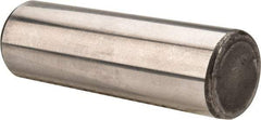 Made in USA - 5/8" Diam x 2" Pin Length Grade 8 Alloy Steel Standard Dowel Pin - Bright Finish, C 47-58 & C 60 (Surface) Hardness, 46,000 Lb (Single Shear), 92,000 Lb (Double Shear) Breaking Strength, 1 Beveled & 1 Rounded End - Best Tool & Supply