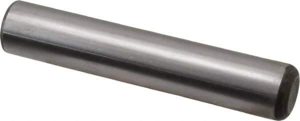 Made in USA - 3/4" Diam x 4" Pin Length Grade 8 Alloy Steel Standard Dowel Pin - Bright Finish, C 47-58 & C 60 (Surface) Hardness, 132,400 Lb (Double Shear), 66,200 Lb (Single Shear) Breaking Strength, 1 Beveled & 1 Rounded End - Best Tool & Supply